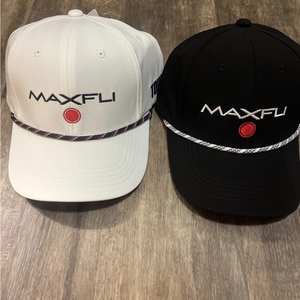 MAXFLI Men’s Rope-Accent Baseball Cap - White lot of 2